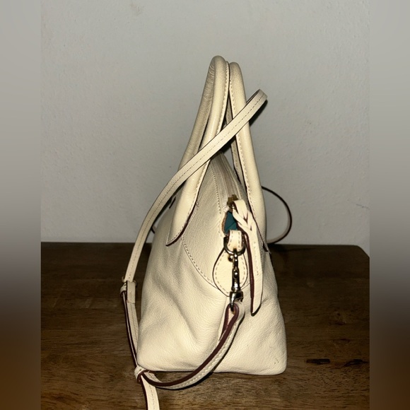 Dooney & Bourke Vintage 1975 
Saffiano Satchel Crossbody Handbag -Cream - Picture 10 of 12